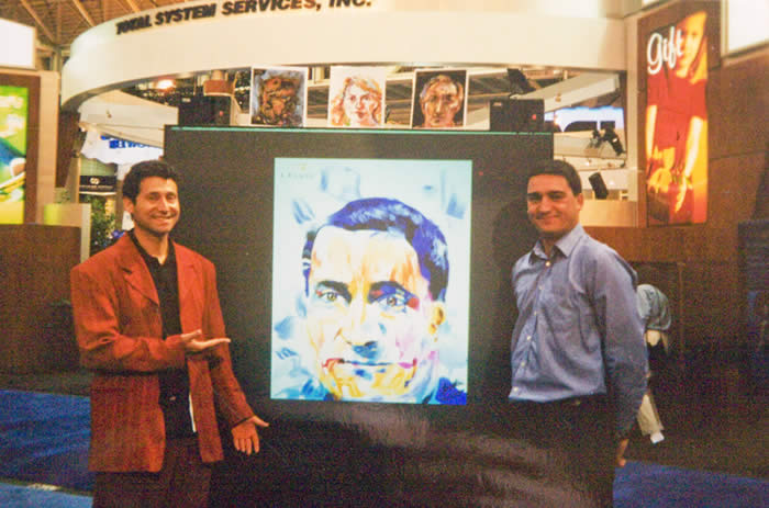 Completed portrait at the Total Systems Services booth in Las Vegas, NV.