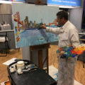 Pixels to Paint<br>Live Painting at<br>Trade Show