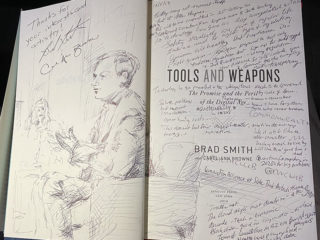 Book Sketch at Commonwealth Club<p>Brad Smith & Carol Ann Browne