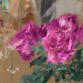 “Roses” — Painting Demo at Fall Open Studios 2024